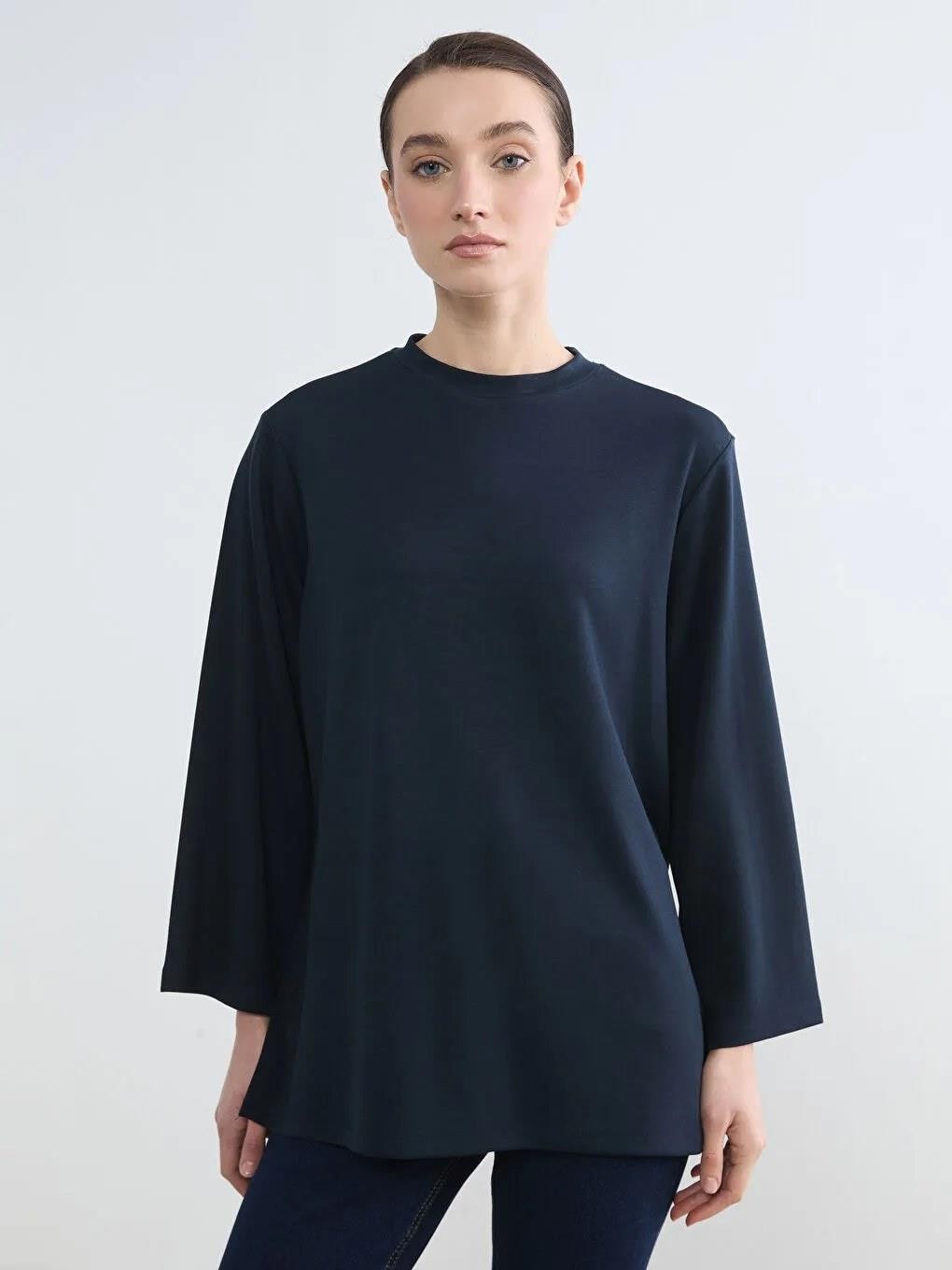 LC Waikiki Soft Touch Oversize Kadın Sweatshirt Tunik (S6)