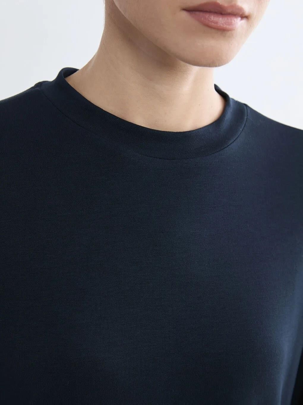 LC Waikiki Soft Touch Oversize Kadın Sweatshirt Tunik (S6) görsel 5