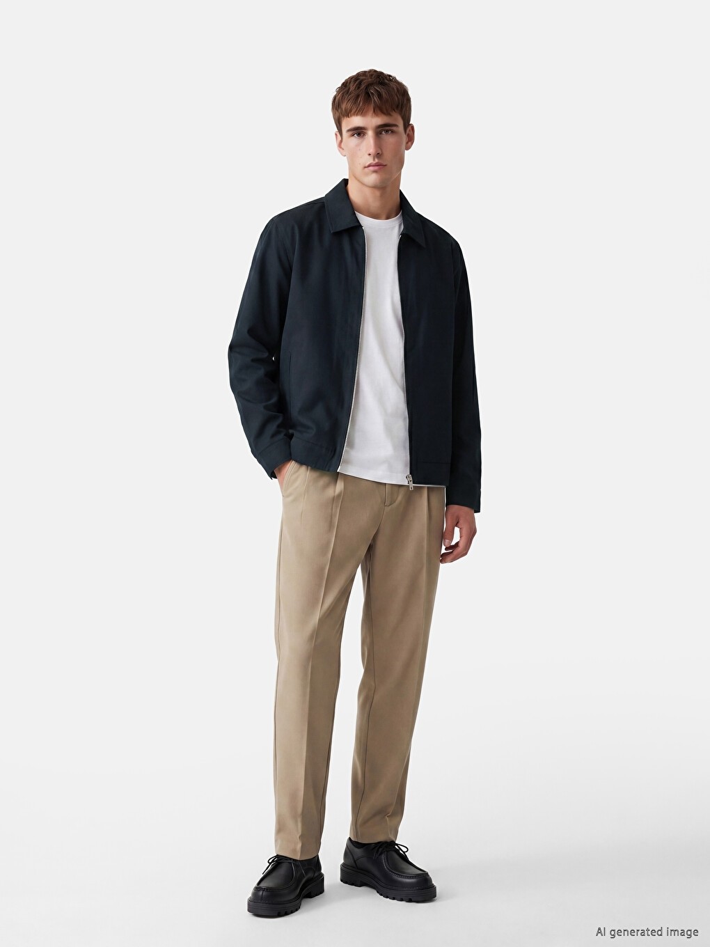 Lcw Vision Lacivert Regular Fit Gömlek Yaka Erkek Ceket