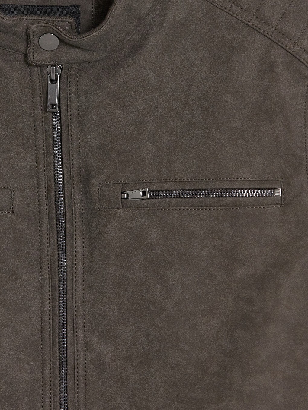 Lcw aıkıkı Classic Bej Regular Fit Dik Yaka Süet Mont görsel 3