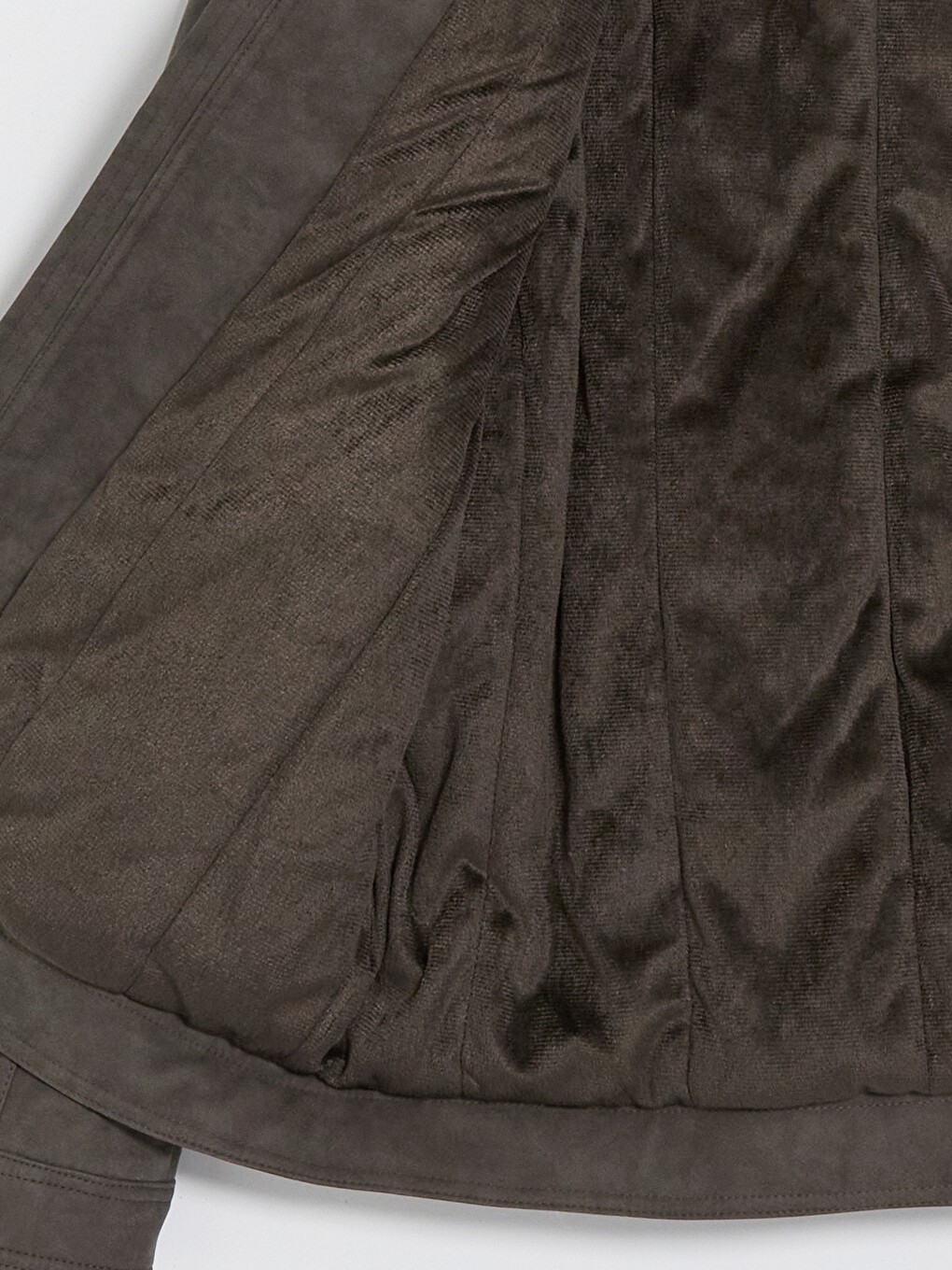 Lcw aıkıkı Classic Bej Regular Fit Dik Yaka Süet Mont görsel 4