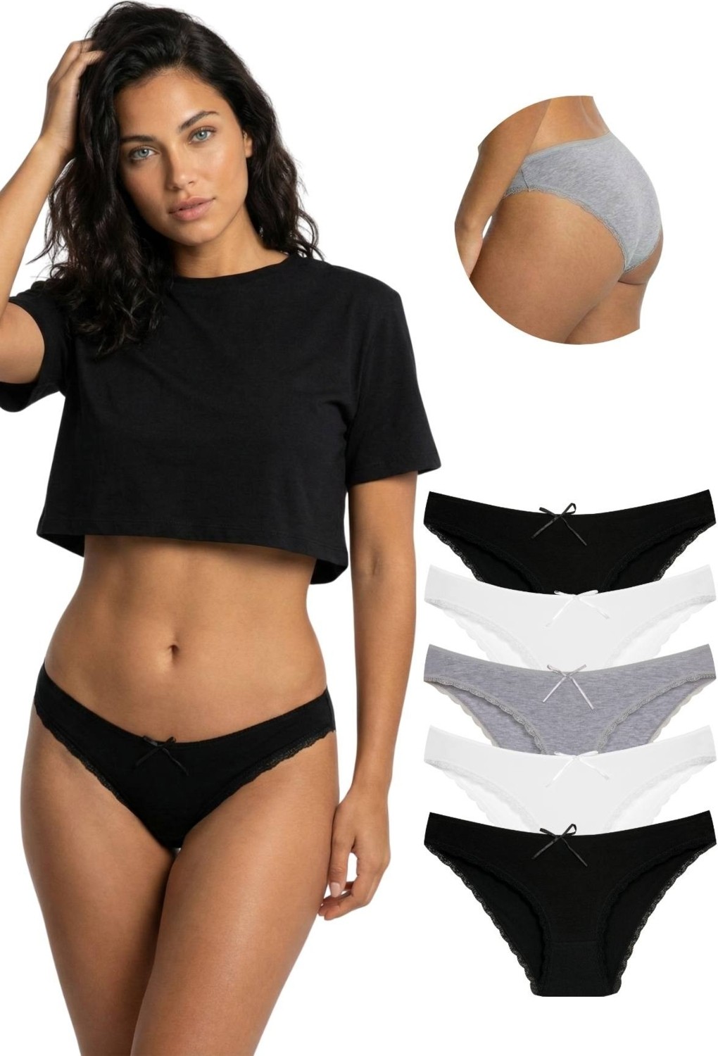 New Lilla 1101 Bikini Kadın T. Dantelli Külot Paketi