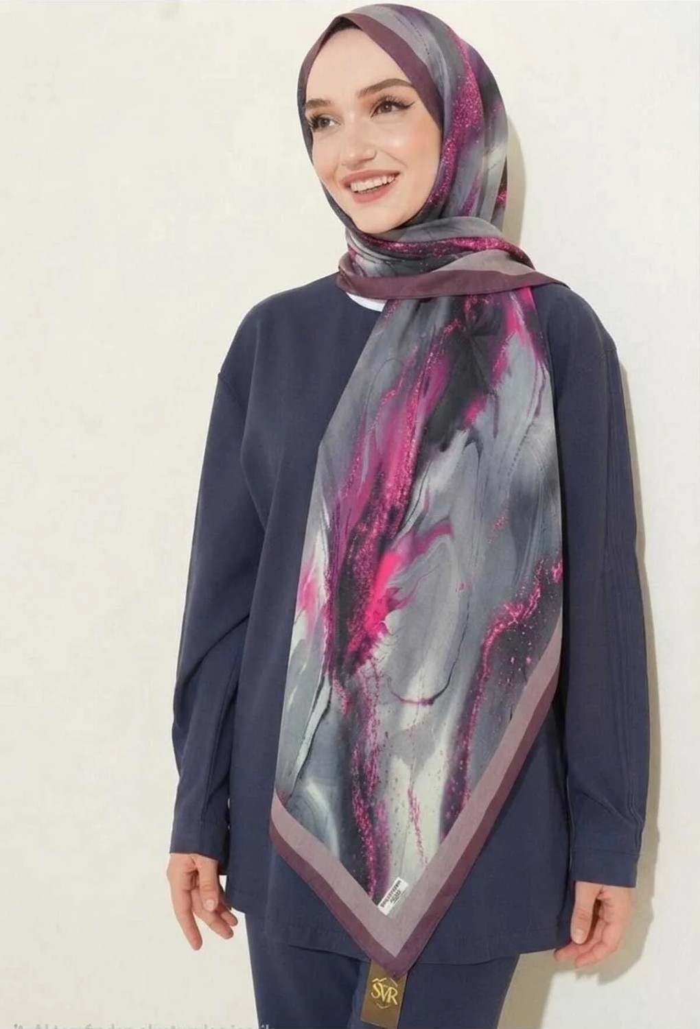 Samara Scarf Desenli Bambu Kraş Şal