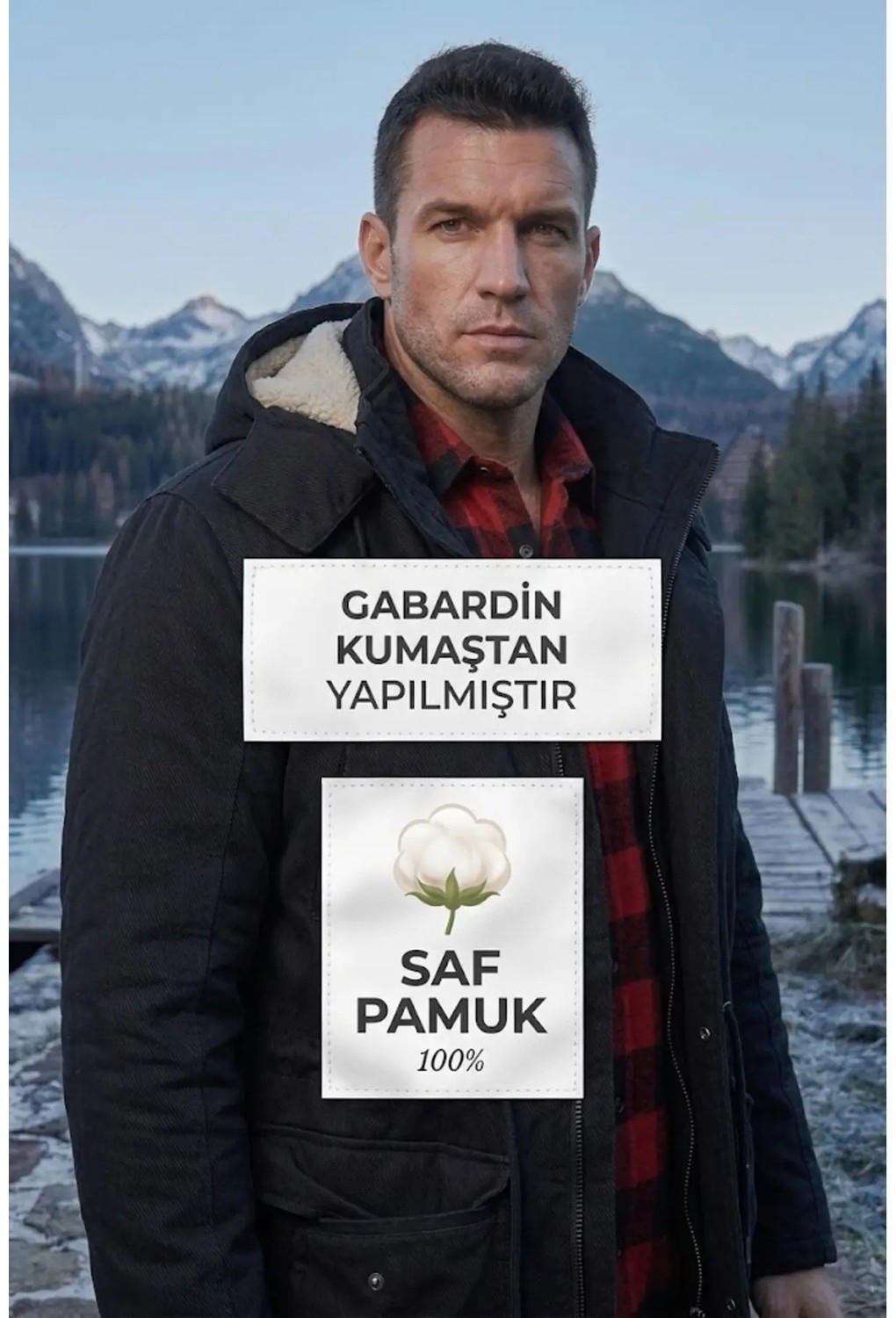 Alaska The Last Frontier Regular Fit Çıkarılabilir Kapüşonlu Su Geçirmez Oxford Kumaş Uzun Parka Kaban görsel 8