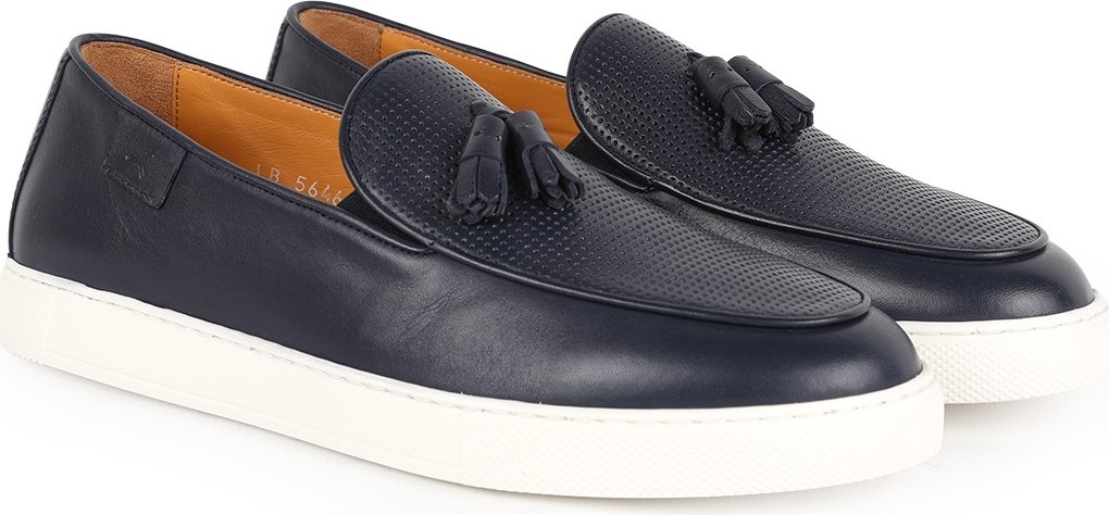 Libero L5646 Hakiki Deri Püskül Detaylı Hava Delikli Kalın Taban Erkek Casual Sneaker Loafer görsel 7