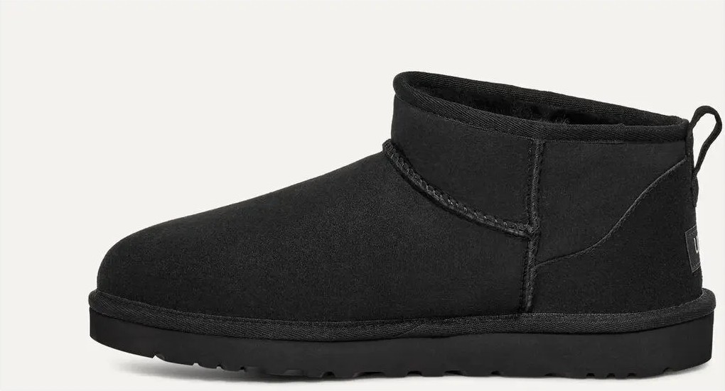 UGG Süet Siyah Erkek Bot 1137391 Düz Tabanlı Su Geçirmez Kışlık Ayakkabı görsel 8