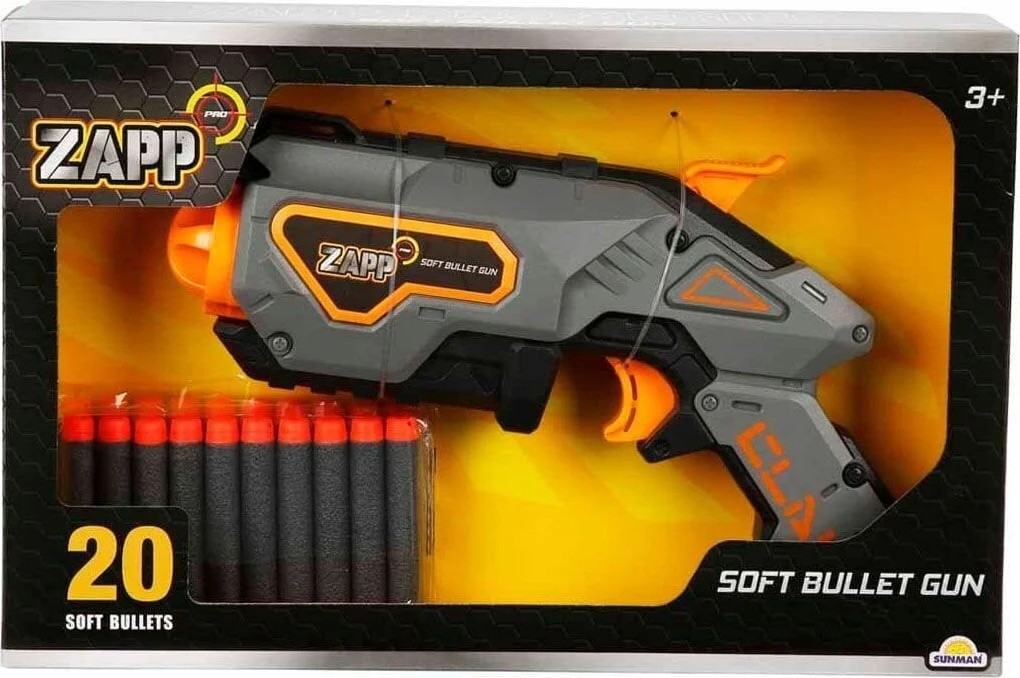 Akıllı Bayi 4576 Zapp Toys 20 Mermili Sünger Dart Atan Silah 28 cm