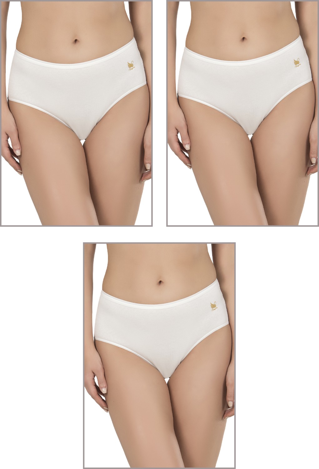 Özkan Underwear Özkan 23922 3'lü Paket Kadın Pamuklu Modal Esnek Yumuşak Yüksek Bel Bato Külot