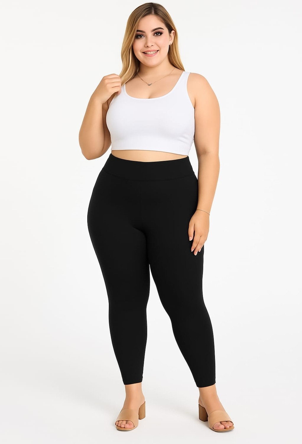 Şerice Kadın Büyük Beden Likralı Uzun Tayt ( 3XL - 4XL - 5XL ) görsel 6