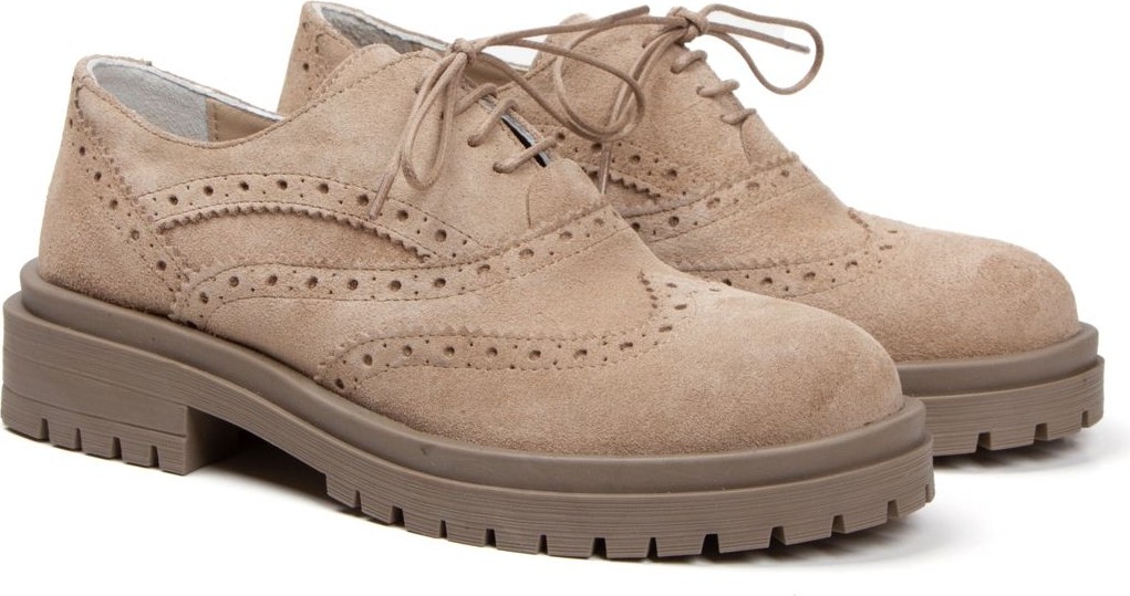 İnyola Shoes Kadın Hakiki Süet Deri Oxford Ayakkabı 4040