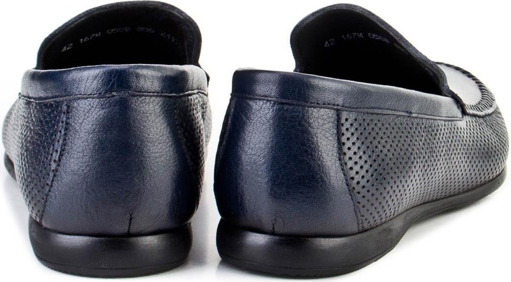 Cabani Hakiki Deri Lacivert Erkek Loafer görsel 4