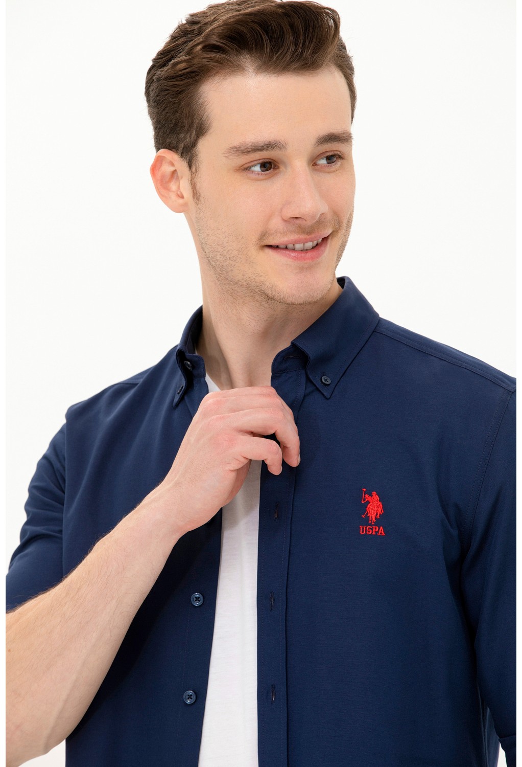 U.S. Polo Assn. Erkek Beyaz Gömlek Basic 50262932-VR013 görsel 3