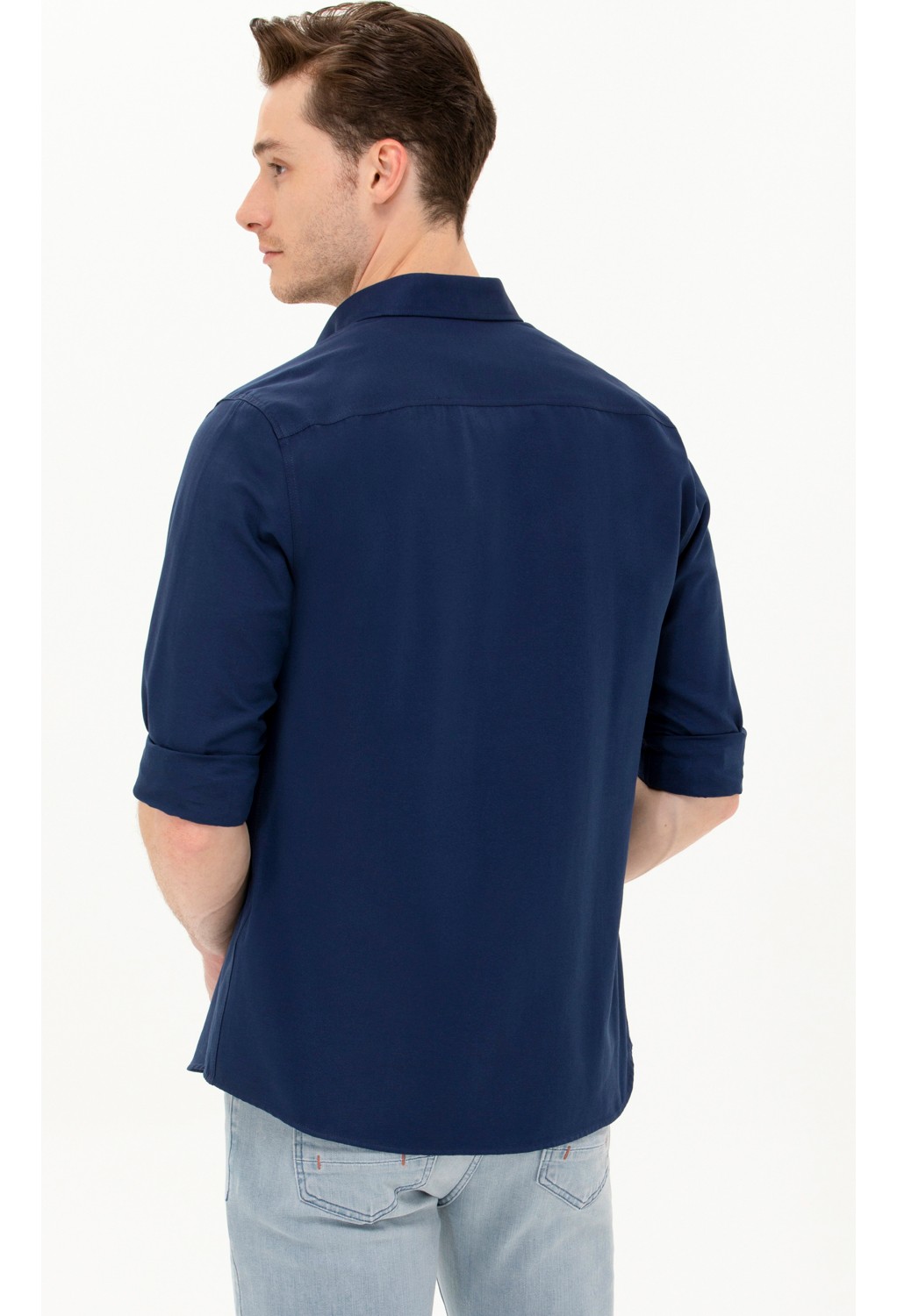 U.S. Polo Assn. Erkek Beyaz Gömlek Basic 50262932-VR013 görsel 5