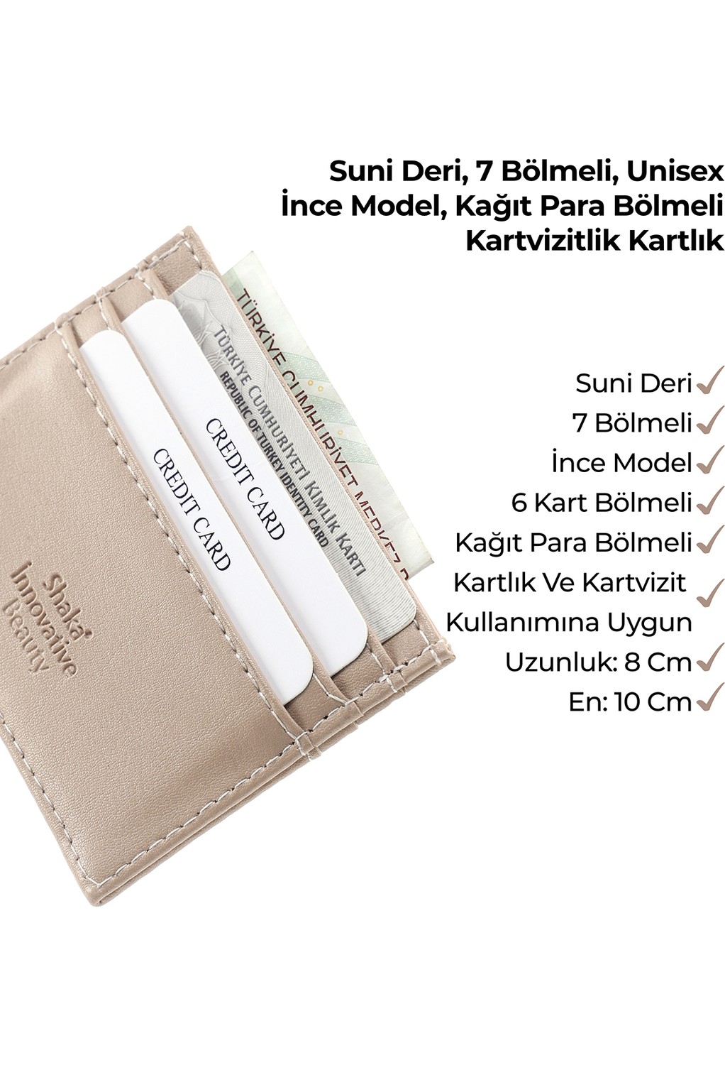 SHAKA Bordo SHK68 Unisex Suni Deri Süper Ince Model Kağıt Para Bölmeli Kredi Kartı ve Kartvizitlik Kartlık Cüzdan görsel 7