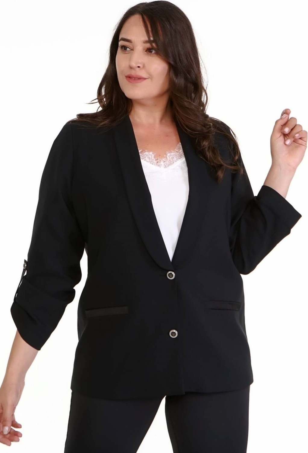Myline Astarlı Kolları Apoletli Blazer Ceket görsel 2