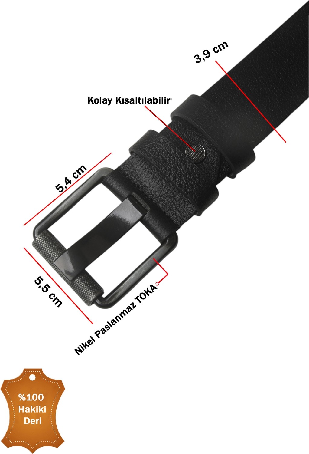 Deepsea Siyah %100 Hakiki Deri Erkek Spor Kemer, Kolay Kısaltılabilir Kot Pantolon Kemeri 2602675 görsel 2
