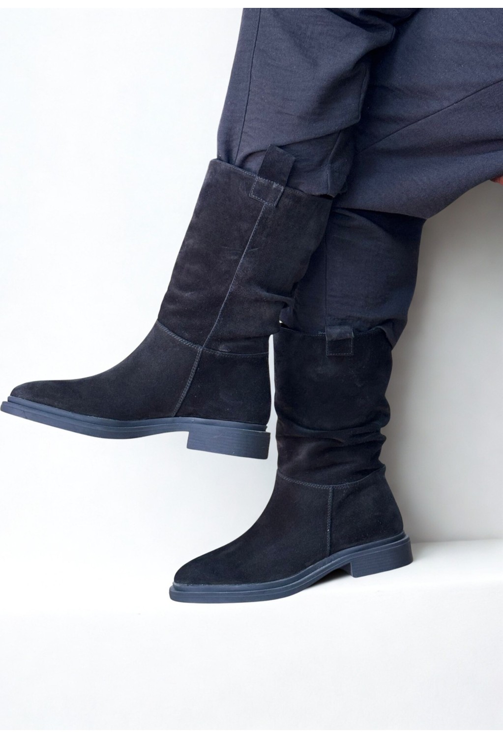 Ne&Ve Shoes Süet Hakiki Deri Körüklü Rahat Kadın Günlük Çizme görsel 3