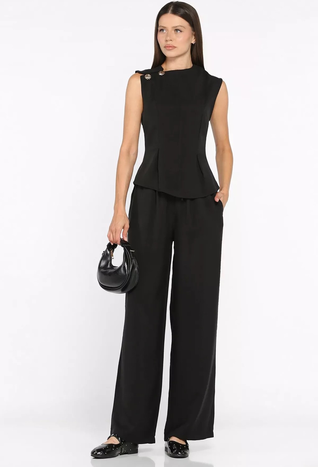 Gülseli Modal Kumaş Bluz Pantolon Ikili Takım P-00022716