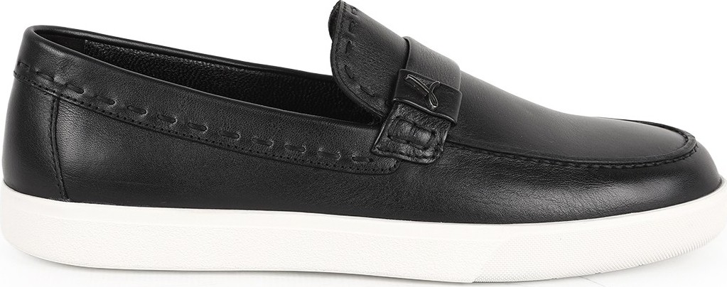 LBR H1128 Hakiki Deri Metal Aksesuarlı Darbe Emici Esnek Taban Erkek Comfort Casual Sneaker Loafer görsel 2