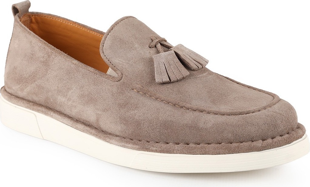 Libero L6041 Hakiki Süet Püskül Detaylı Yastıklamalı Kalın Taban Erkek Casual Comfort Loafer