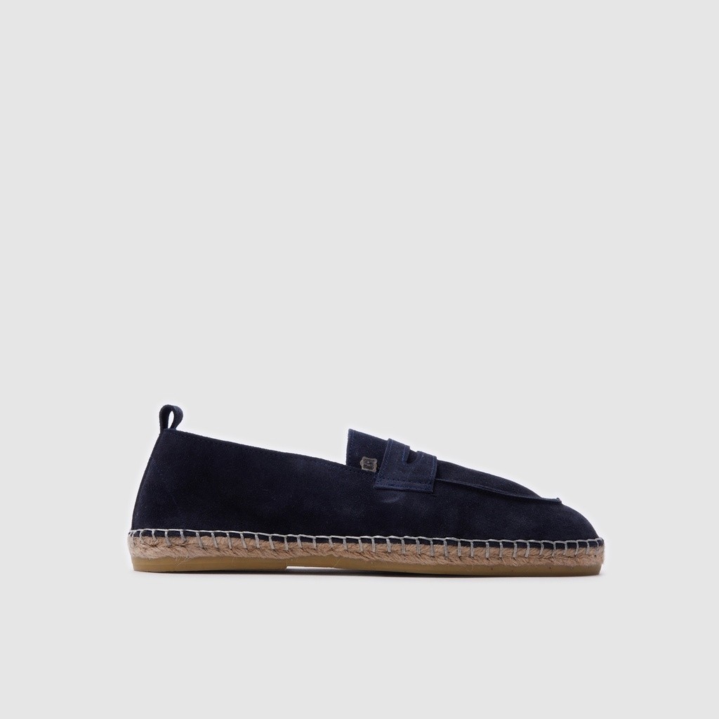 Togo Erkek Espadril Loafer AYAKKABI[052051], Lacivert Süet, 40