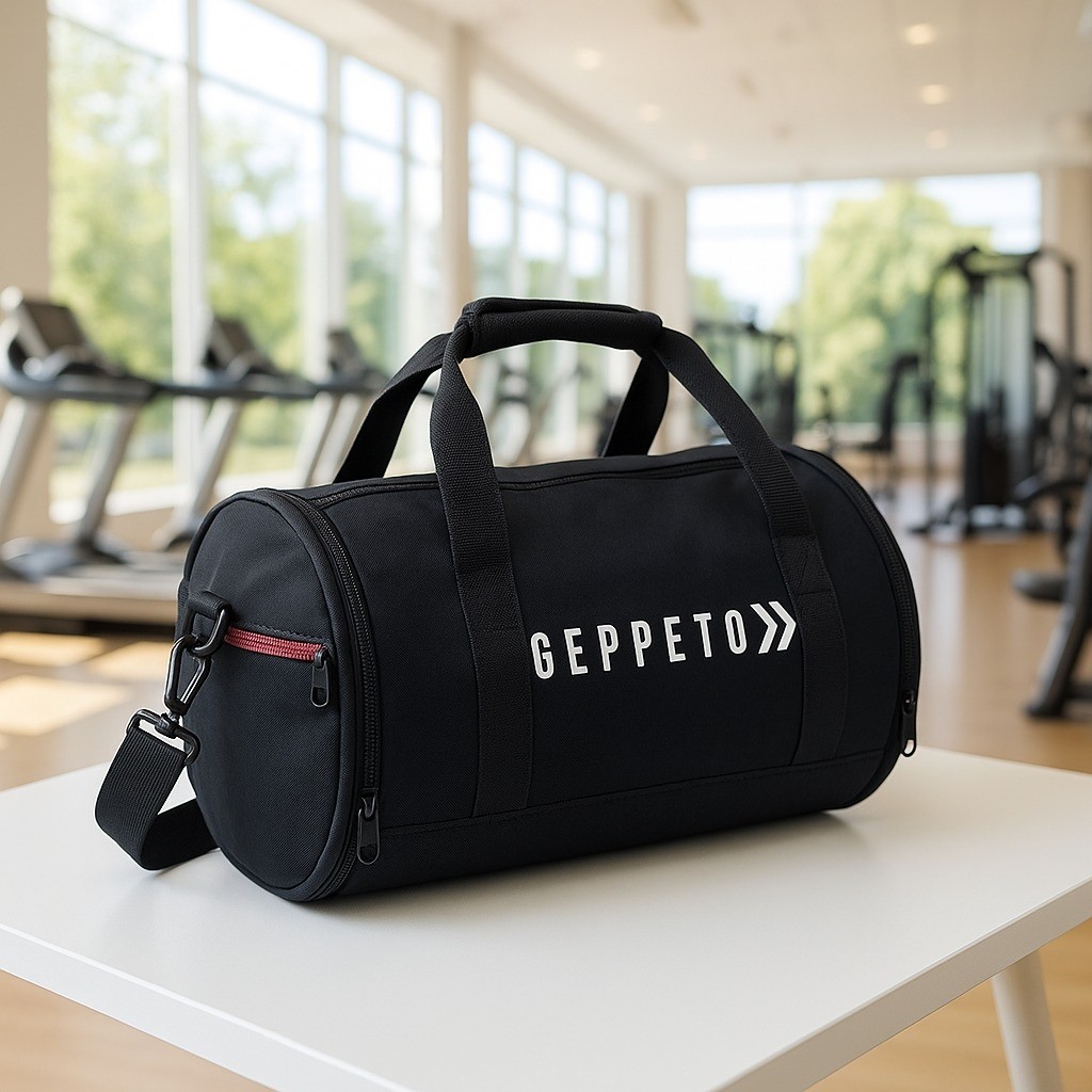My Geppeto Bag Unisex, Askılı, Seyahat, Günlük, Fitness Silindir Spor Çantası ve Ayakkabı Filesi görsel 2