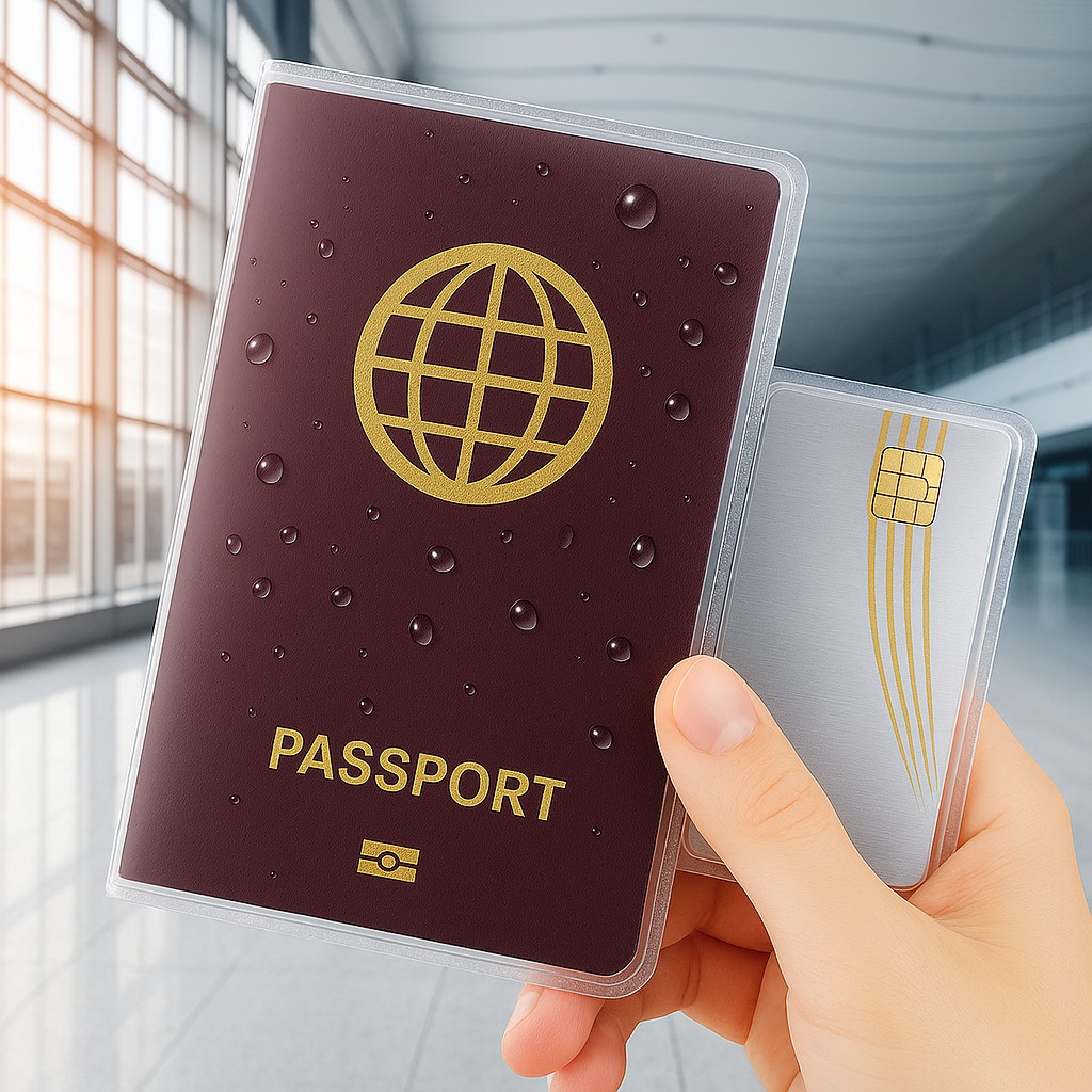 Boldy Şeffaf Pasaport Kılıfı - Cepli Pasaport Koruma Kabı - Waterproof Pasaport Koruyucu - Su Geçirmez Pasaportluk 1 Adet