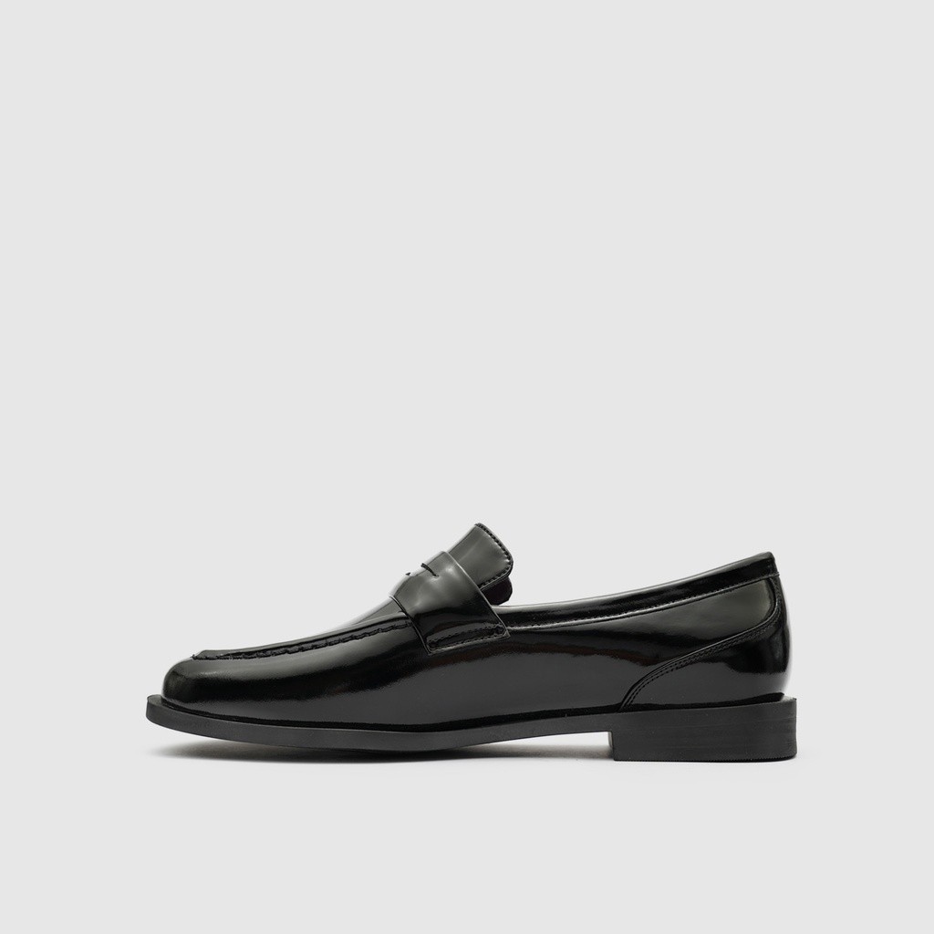 Clever & Lucky Siyah Hakiki Deri Kadın Loafer Ayakkabı [C10011] görsel 2