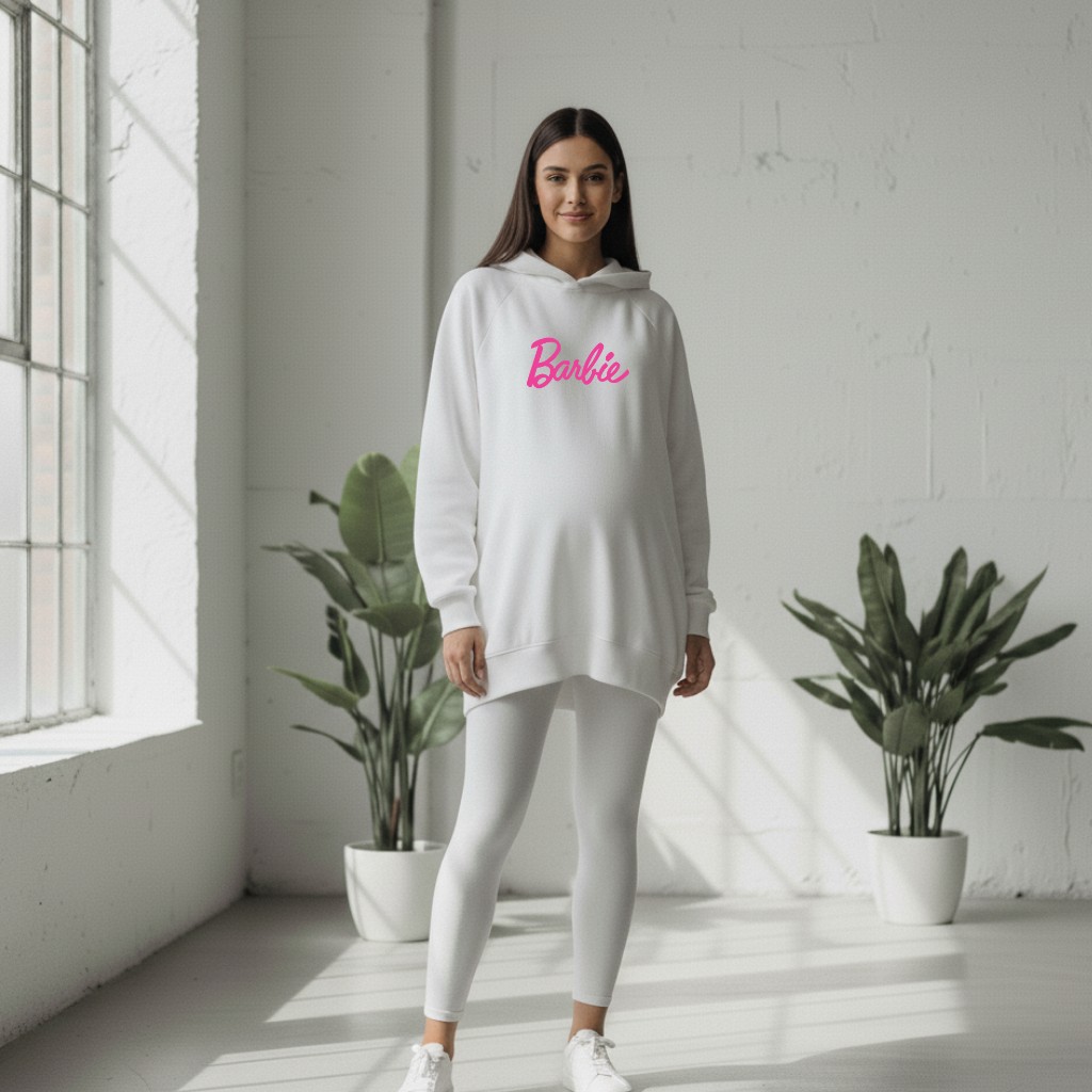 Etoile Studio Hamile Sweatshirt Barbie Beyaz Sweatshirt