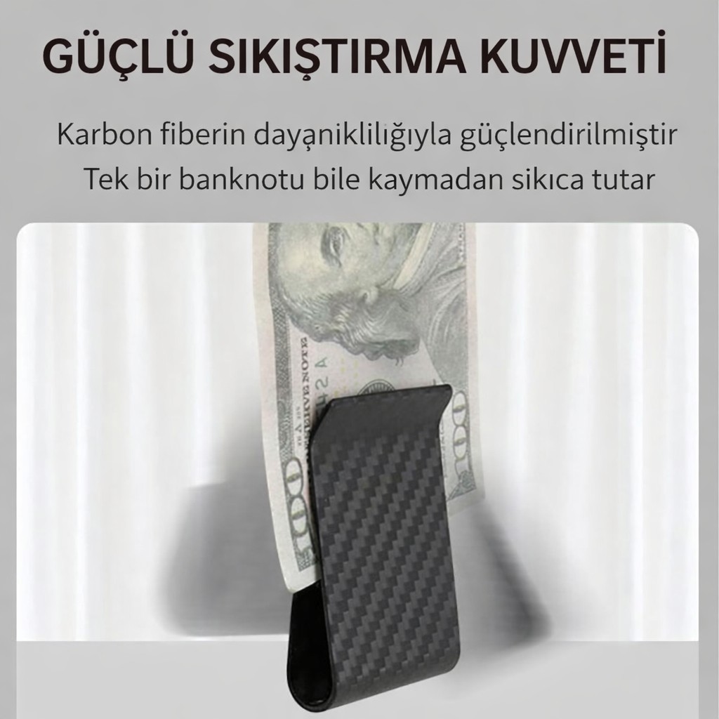 VEXORA GLOBAL Premium Para ve Kart Klipsi, Kart Tutucu, Para Tutucu, Ince Kartlık Erkek Aksesuar görsel 5