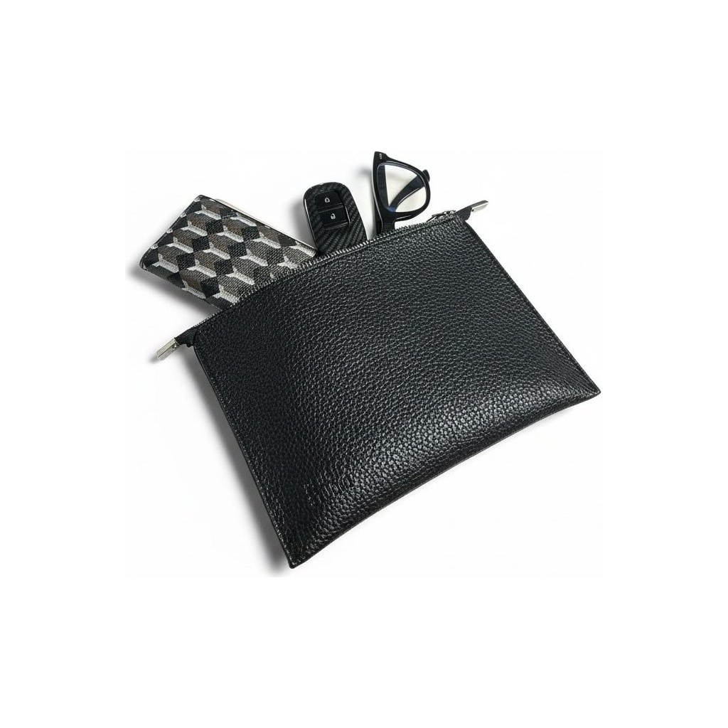 Plush Studio İstanbul Noır Case Deri Clutch El Çantası | Şık, Minimal & Zamansız Tasarım22x16cm görsel 6