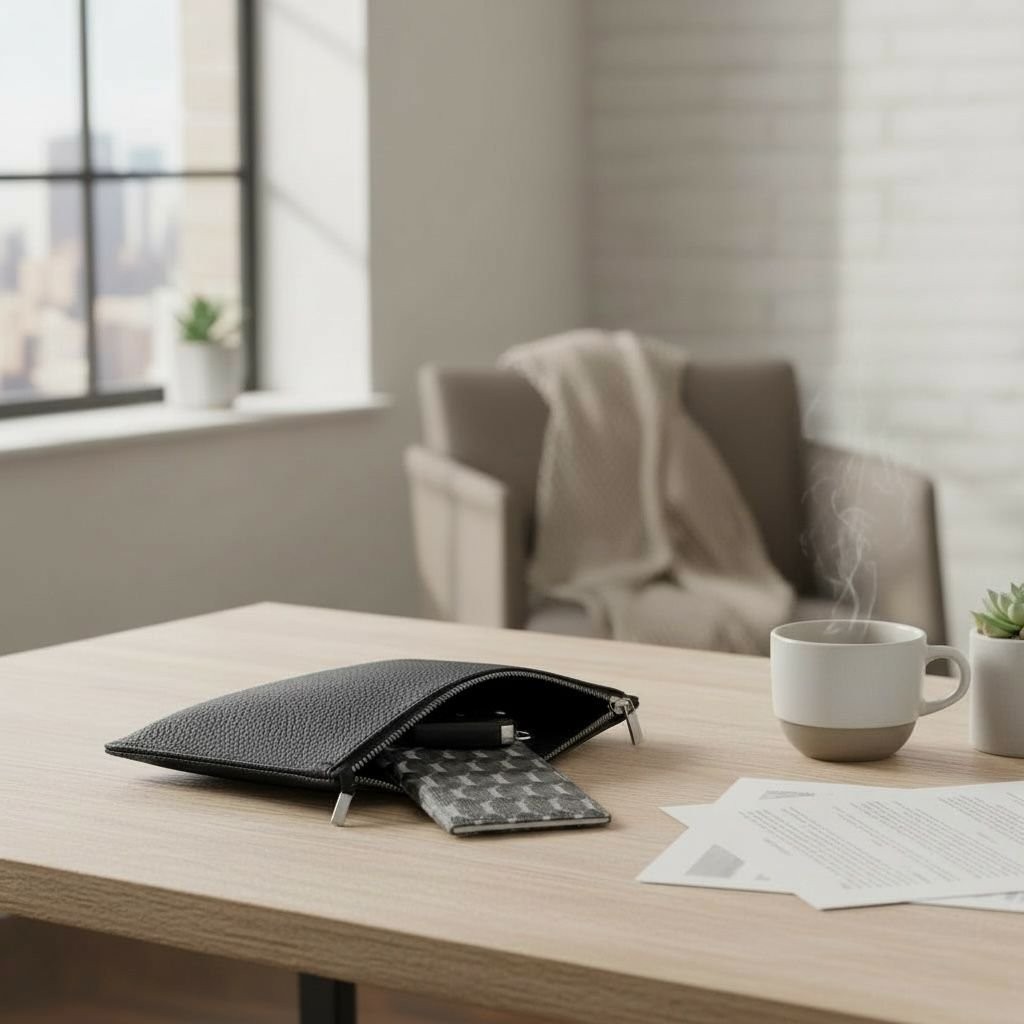 Plush Studio İstanbul Noır Case Deri Clutch El Çantası | Şık, Minimal & Zamansız Tasarım22x16cm görsel 7