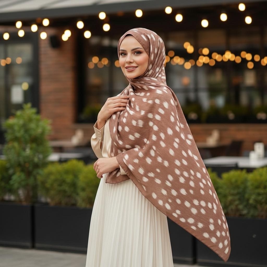 Revam Collection Ceylan Bambi Desenli Pamuk Soft Şal