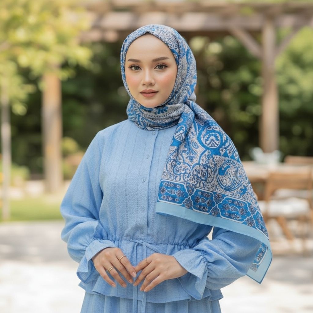 Revam Collection Etnik Retro Desenli Pamuk Şal