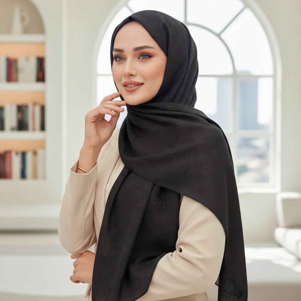 Revam Collection Revam Collectıon G Desen Çift Taraflı Ipeksi Kaşmiş Şal