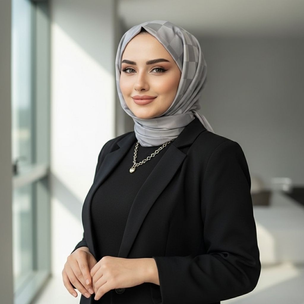 Revam Collection Dama Desen Jakar Şal - Gri