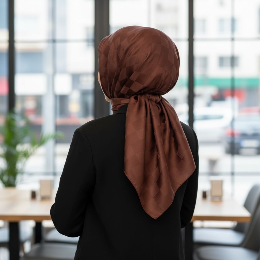 Revam Collection Dama Desen Ipeksi Jakar Şal görsel 3
