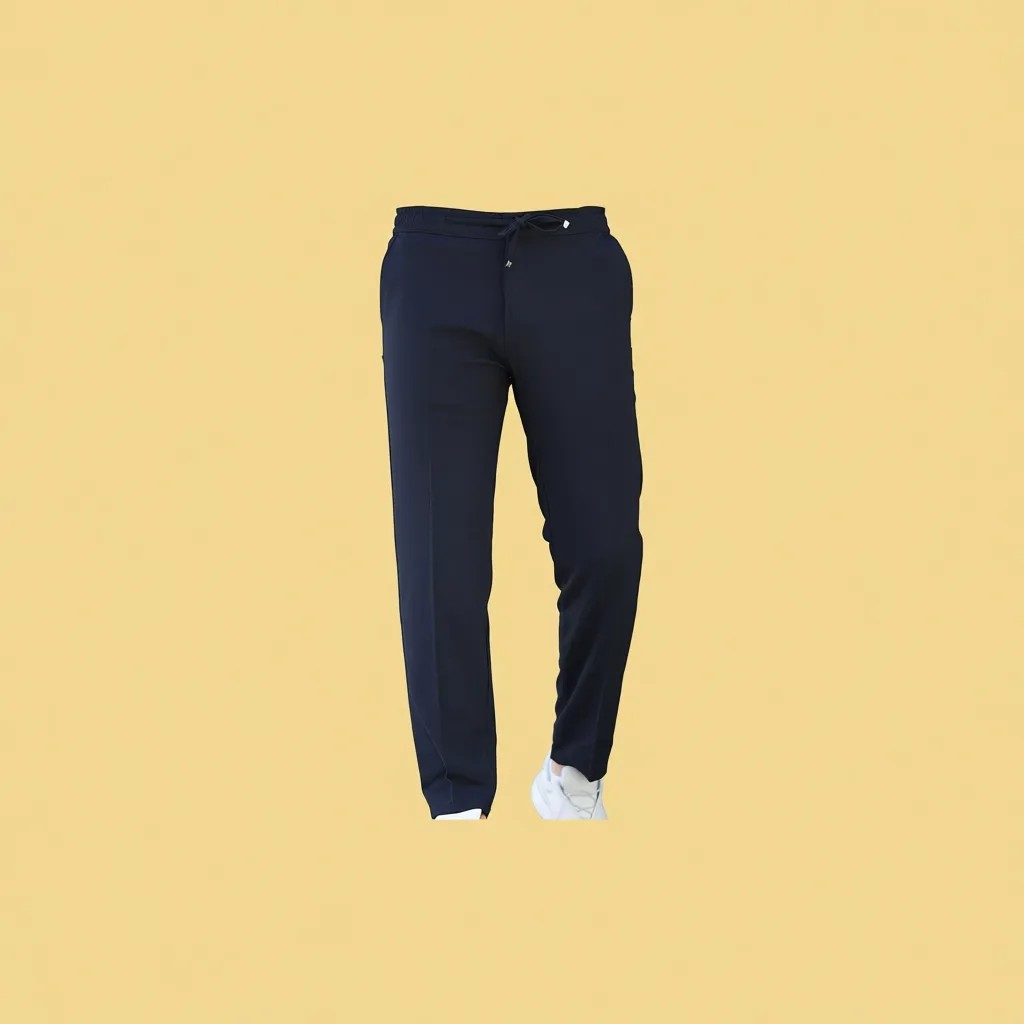 Baselco Kolay Ütülenebilir Slim Fit Kumaş Jogger Pantolon Erkek Düz Desenli Pamuk-Elastan Malzeme görsel 4