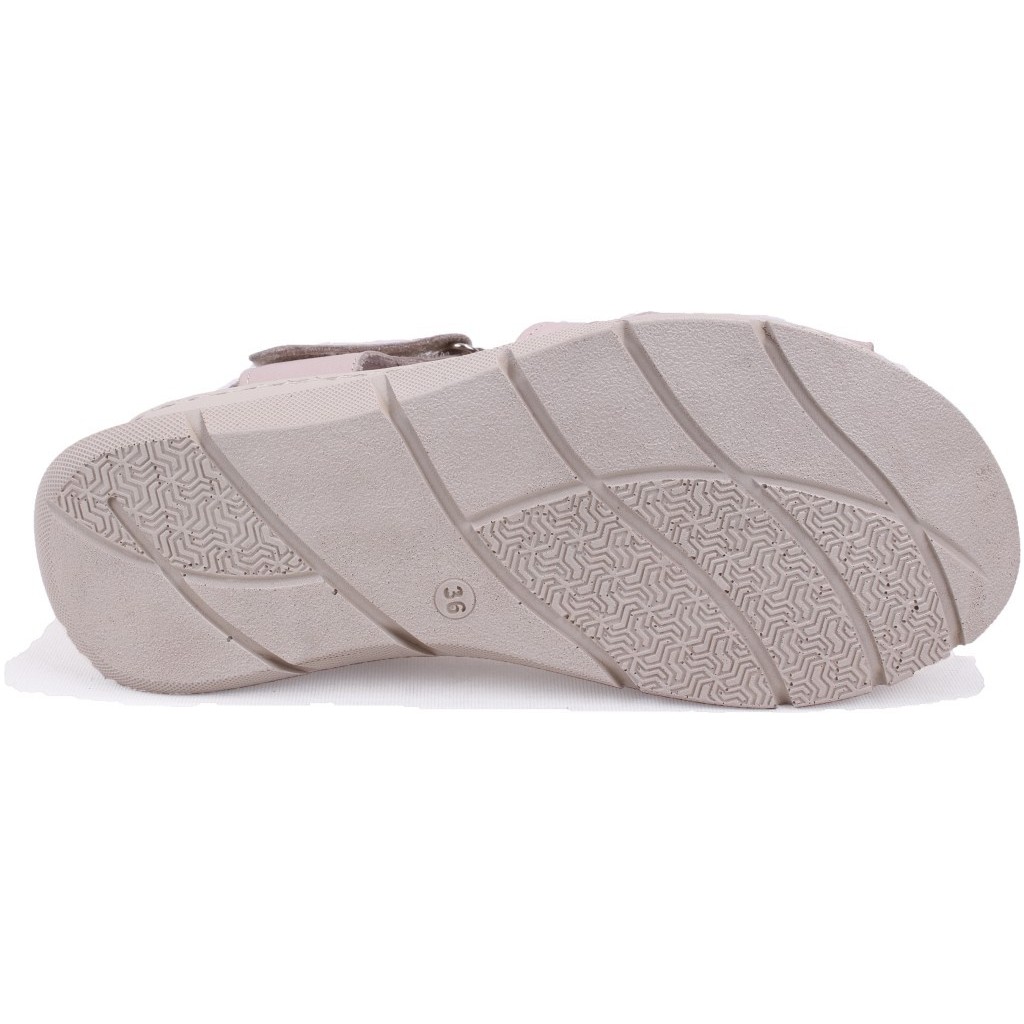 Dagoster DZA07-600110 Bej Günlük Ortopedik Deri Kadın Sandalet görsel 4