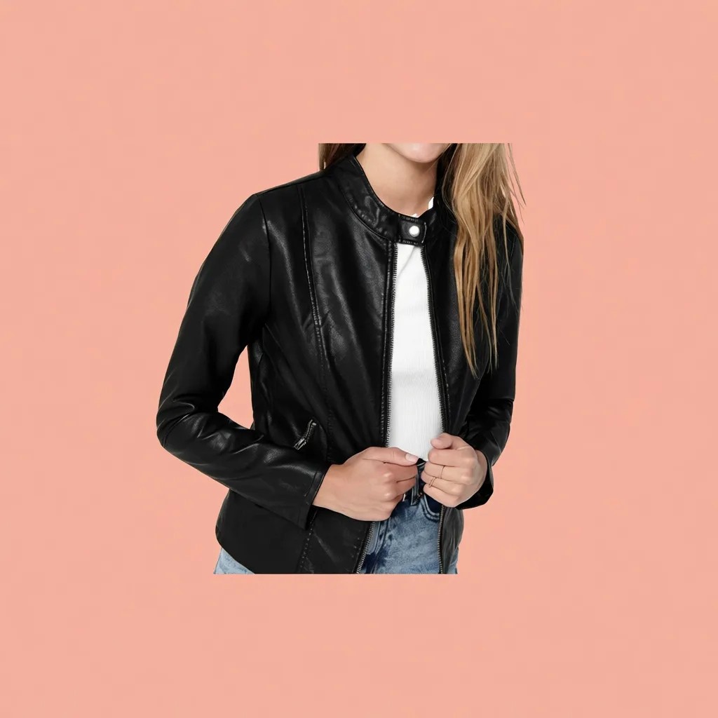 Only kadın onlmelisa faux leather jacket cc otw 15205626 görsel 6