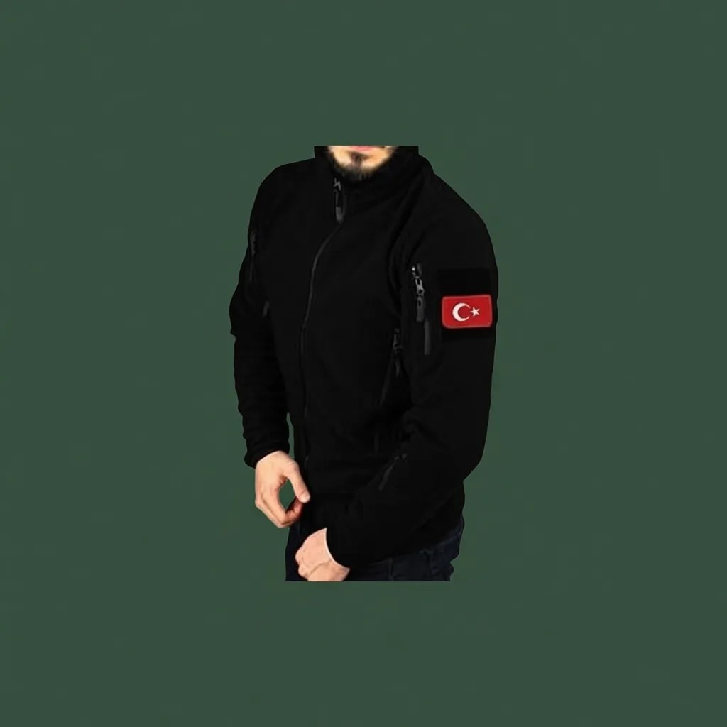 Safari AVM Siyah Taktik Polar Mont 5 Cepli Slim Fit Polar Mont Askeri Polar Mont görsel 4