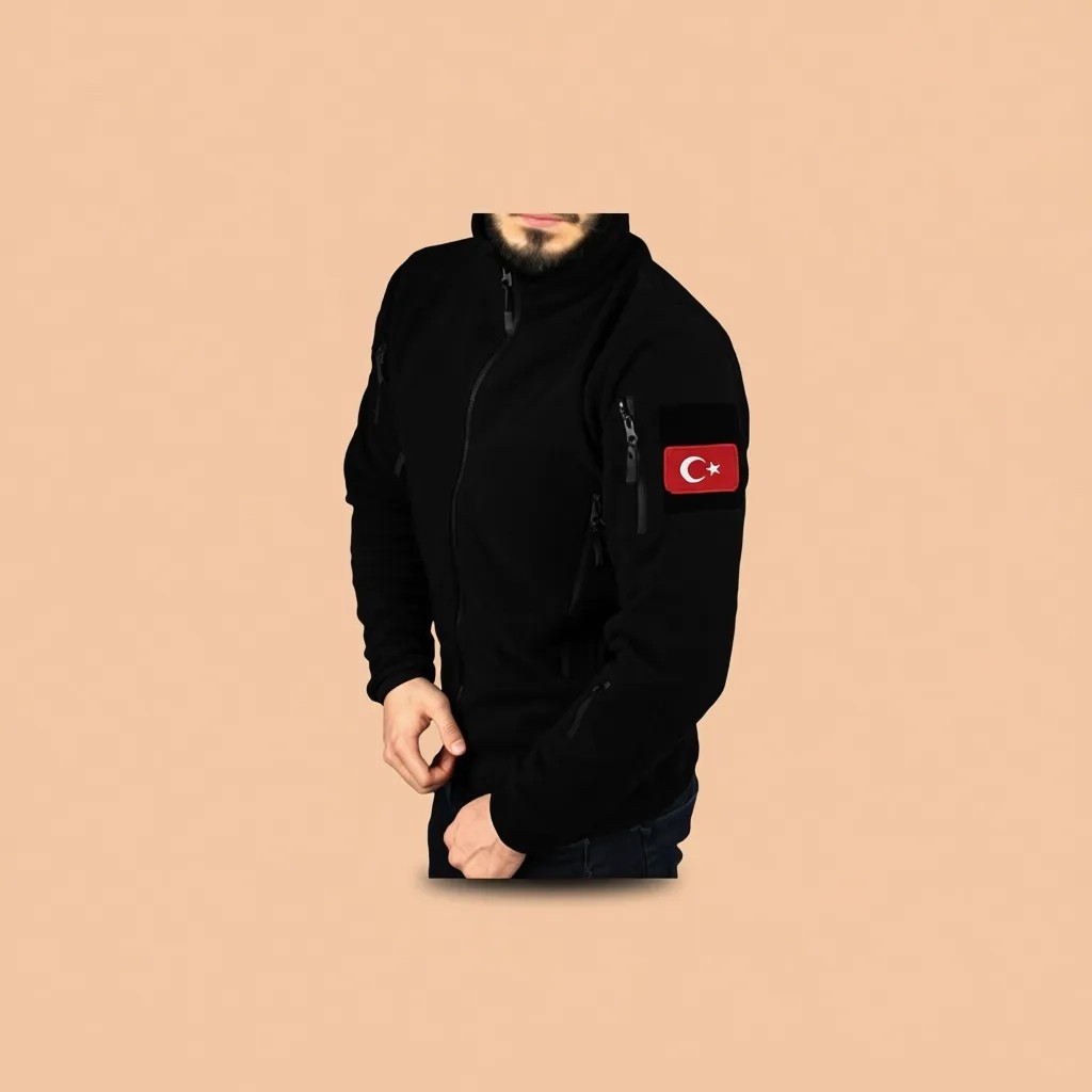 Safari AVM Siyah Taktik Polar Mont 5 Cepli Slim Fit Polar Mont Askeri Polar Mont görsel 5