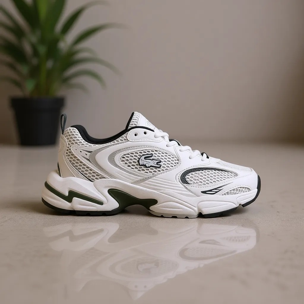 Lacoste Storm 96 2k Kadın Beyaz Sneaker Regular Kalıp ile Rahat ve Şık Tasarım görsel 7