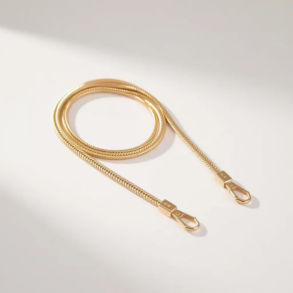 İTHAL 120 cm Uzunluğunda Light Gold Renk Kadın Kancalı Çanta Zinciri Aksesuar görsel 5