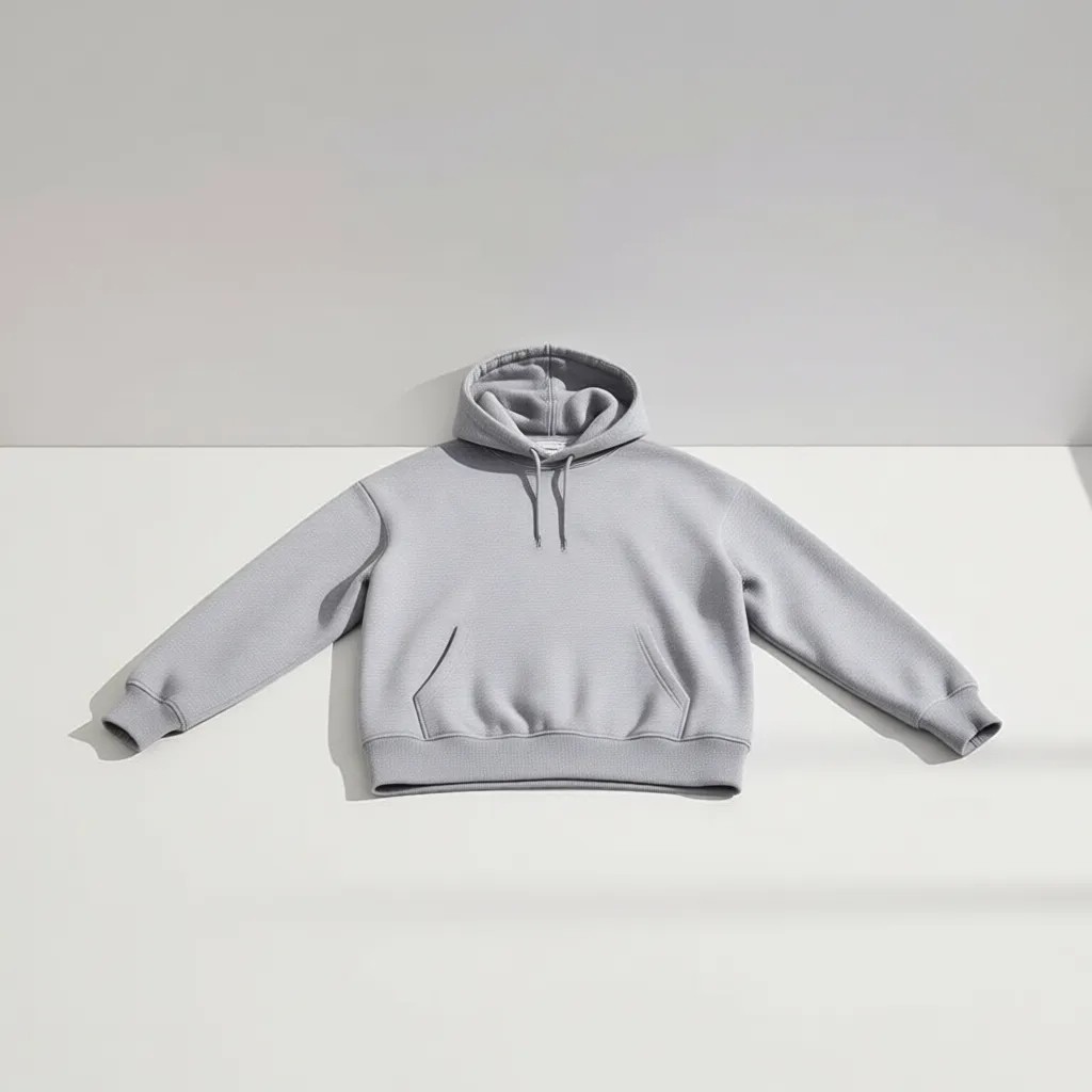 Blackjack Giyim Gri Melanj Sweatshirt Kapüşonlu Slim Fit Tasarım Sürdürülebilir Kumaş Kış Sezon Ürün görsel 3