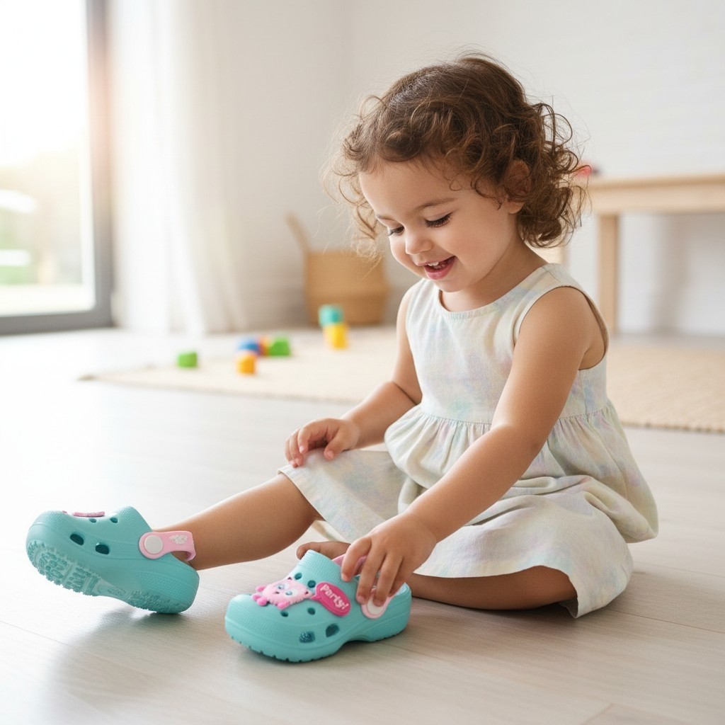Gezer Kız Çocuk Figürlü Bebe Sandalet Terlik ( Dar Kalıptır ) görsel 3