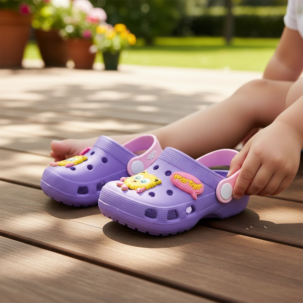 Gezer Kız Çocuk Figürlü Bebe Sandalet Terlik ( Dar Kalıptır ) görsel 8