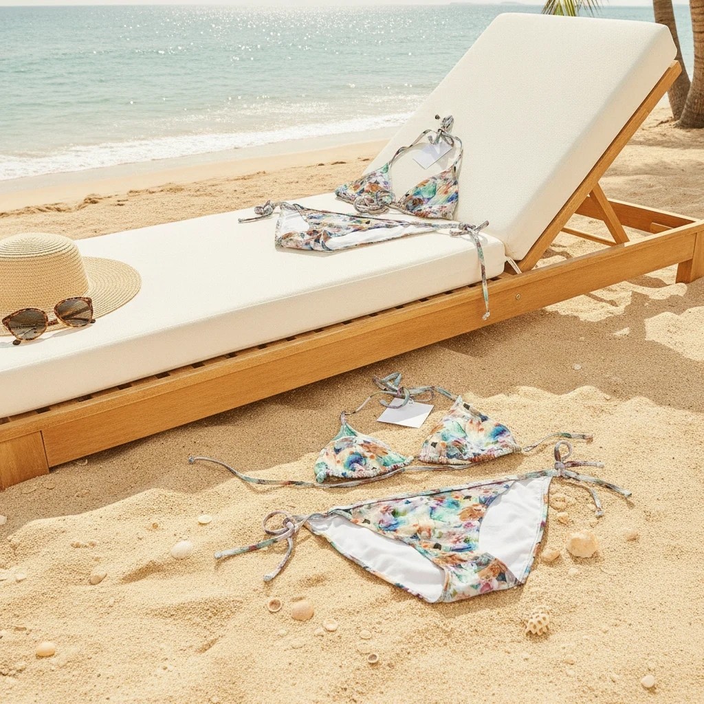Bonbon Kadın Plaj Giyim Desenli Bikini Takım BB2634