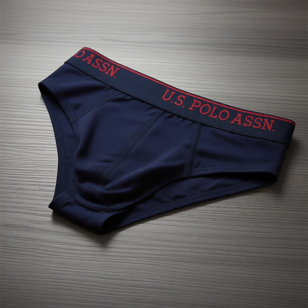 U.S. Polo Assn. Erkek Siyah - Antrasit Melanj - Lacivert 3'lü Slip görsel 7