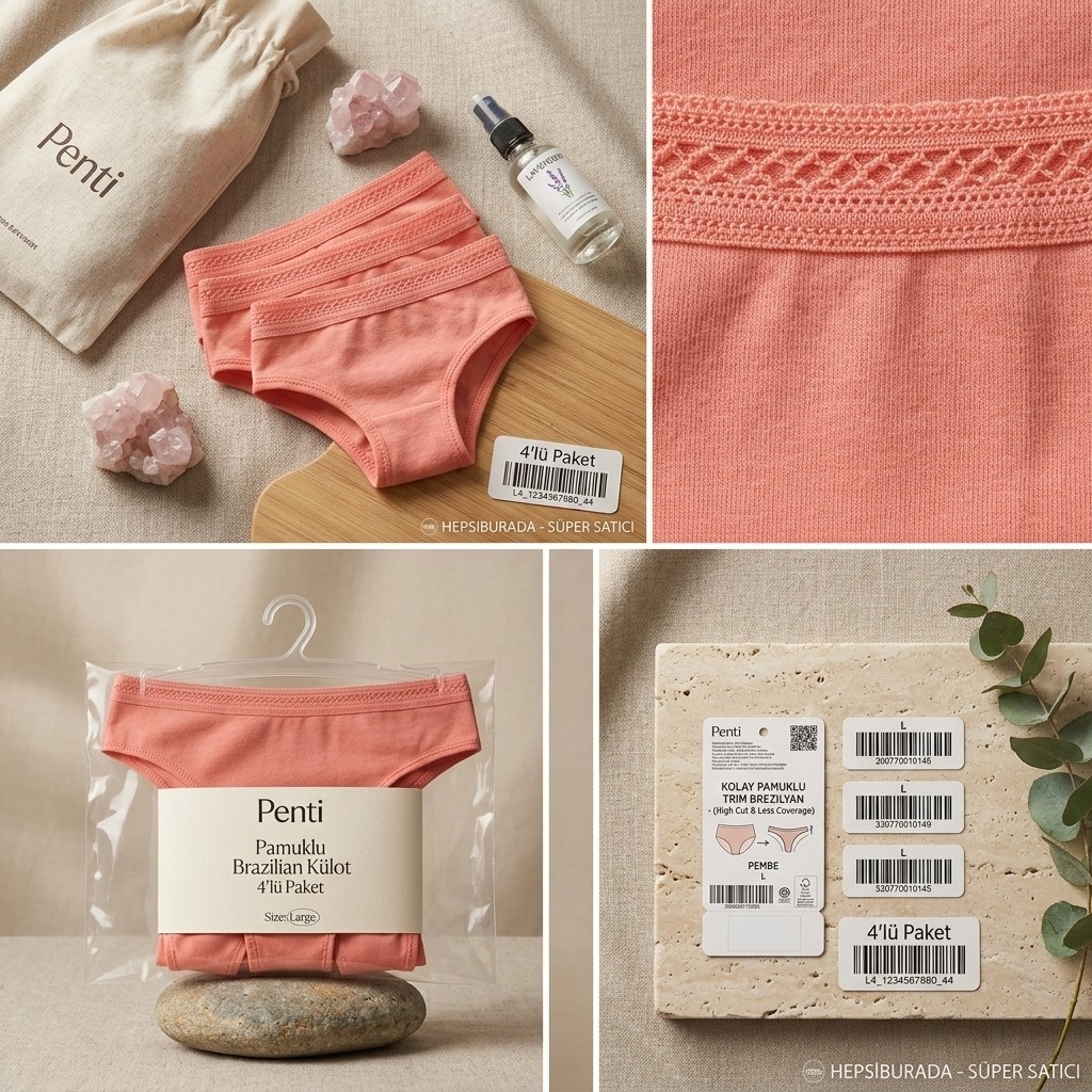 Penti 4'lü Paket - Penti Brazilian Külot